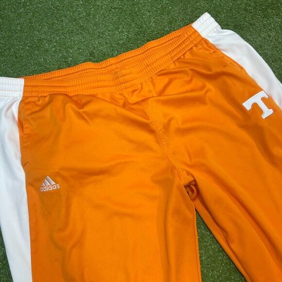 Tennessee Vols Orange Adidas Track Pants 3 Stripe ZIP LEG VINTAGE Size 3XL - Picture 2 of 7